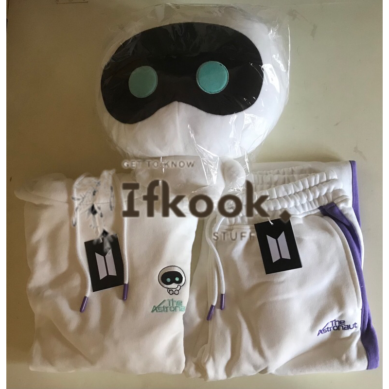 [READY] Merch BTS Seokjin Jin The Astronaut Wootteo Set up Hoodie + Jogger Pants + Wootteo Doll Cush
