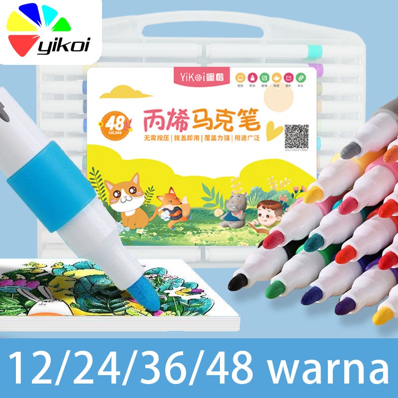 

Diy Doodle Art Color Akrilik Marker Buku Harian Lukisan Anak-anak Tidak Beracun