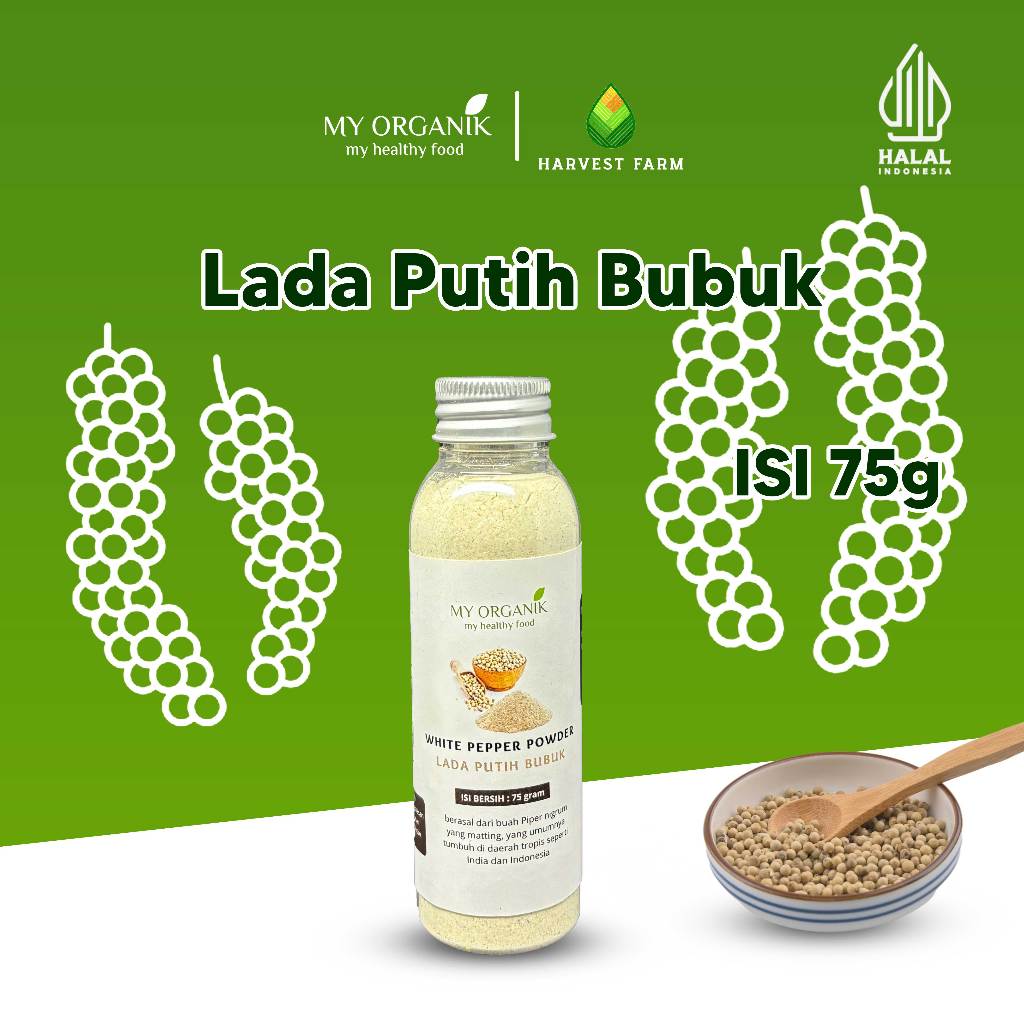 

My Organik Lada Putih Bubuk Merica White Pepper untuk Cegah kanker