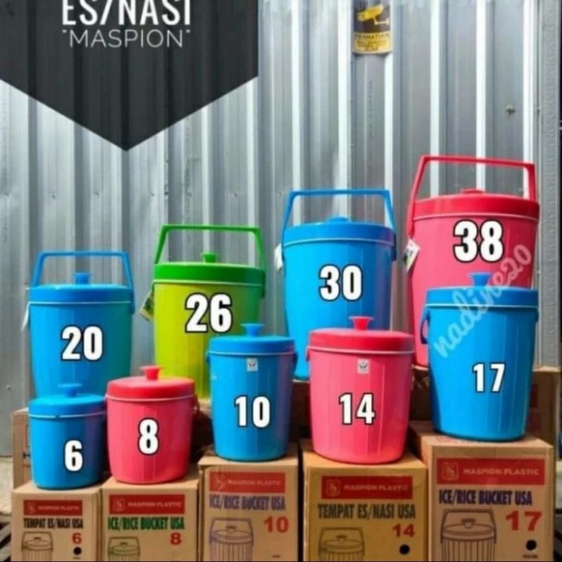 Termos Es / Termos Nasi / Ice Rice Bucket MASPION uk 6,8,10,14,17,20,26,30,38