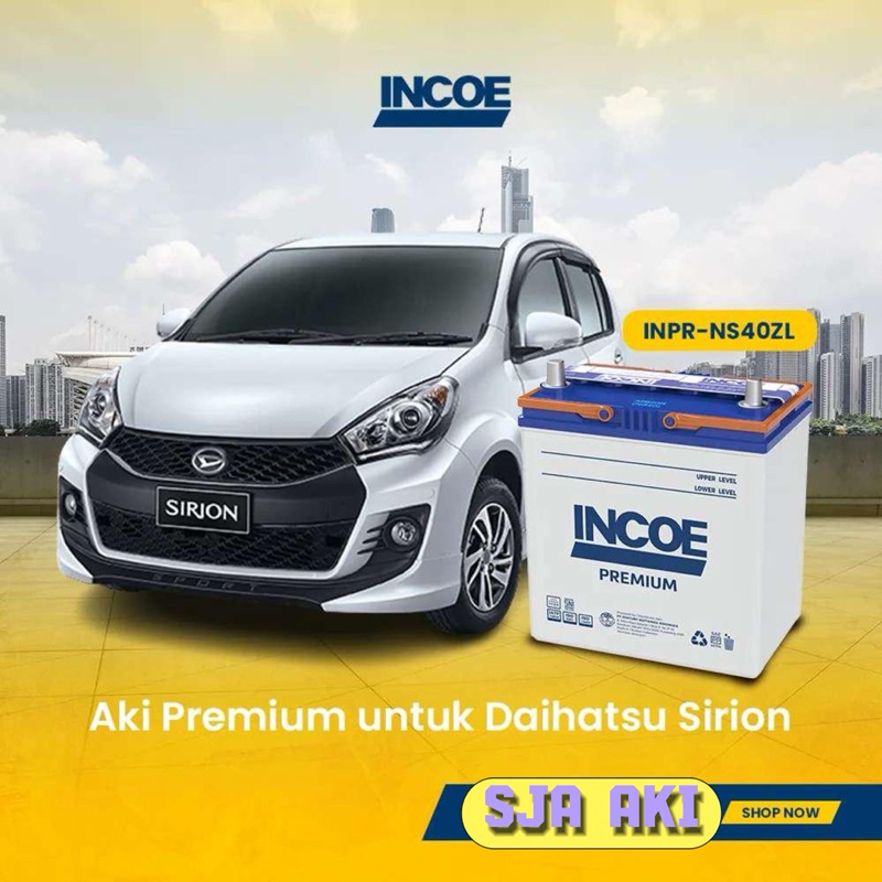AKI MOBIL INCOE PREMIUM NS40ZL HONDA JAZZ BRIO AYLA AGYA