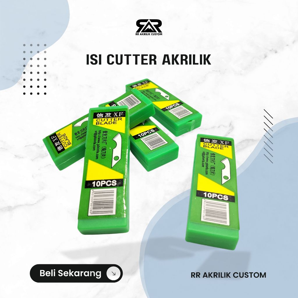 

Isi Cutter / Refill / Spare Hook Blades Pisau / Pemotong Plastik / Akrilik / Mika / Plastic / Acrylic / HPL / Utility Knife / Cutter isi 10