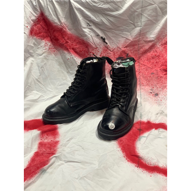 dr martens 1460 mono black ( 5uk / 38 )