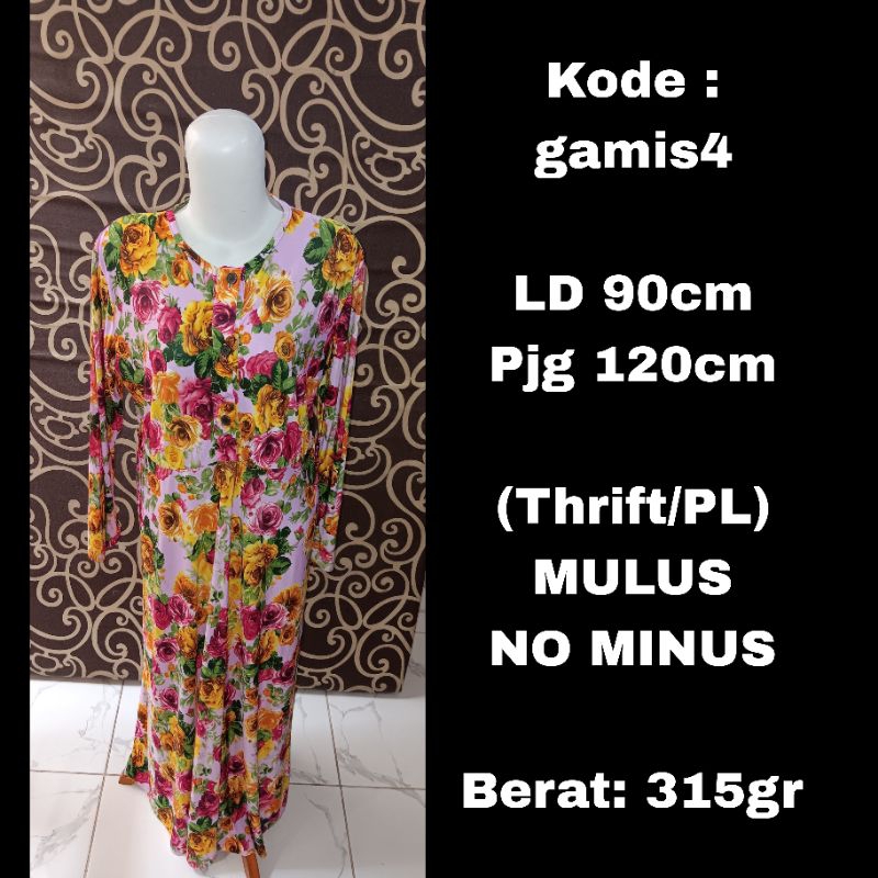 Kode Gamis4 (LD 90, Pjg 120) DRESS GAMIS FASHION MUSLIM WANITA