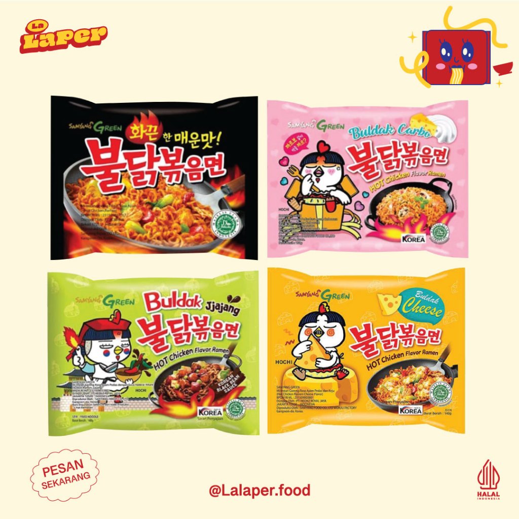 

SAMYANG Mie Ramen | Green Original | Buldak Jjajang | Buldak Carbo