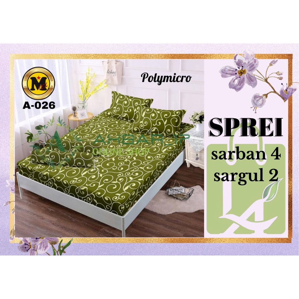 SET SPREI MOTIF BATIK DIANDRA SARBAN 4 SARGUL 2 UKURAN 200X200, 180X200, 160X200, 140X200, 120X200, 