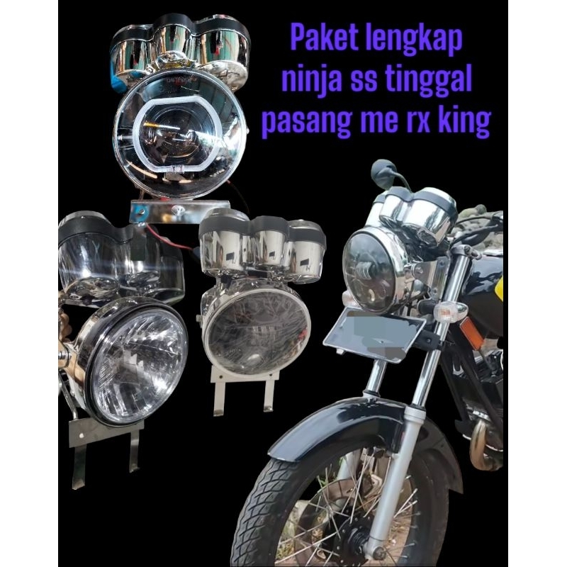 Batok lampu headlamp ninja ss lengkap langsung pasang ke rx rx king rx