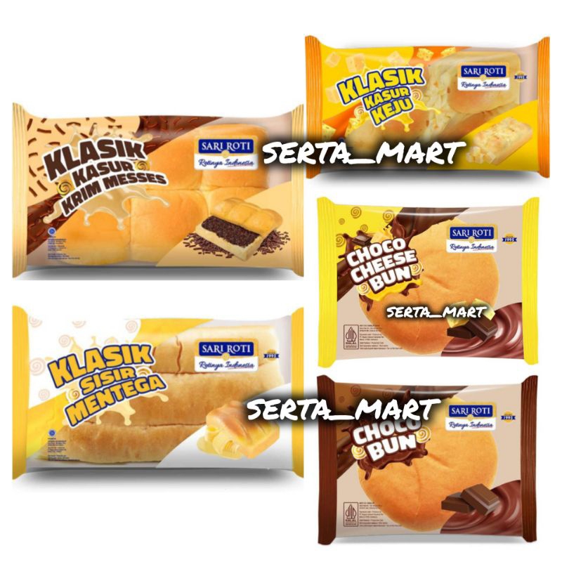 

Sari Roti Klasik Kasur Krim Messes / Keju / Sisir Mentega - Sari Roti Choco Bun