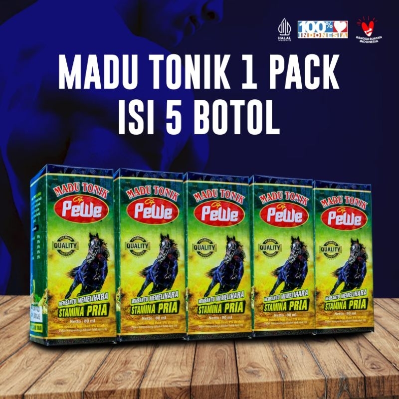 

Madu Tonik Cap Pewe 80ml (PAKET 5 PACK) Anti E'ja'ku'lasi di'ni