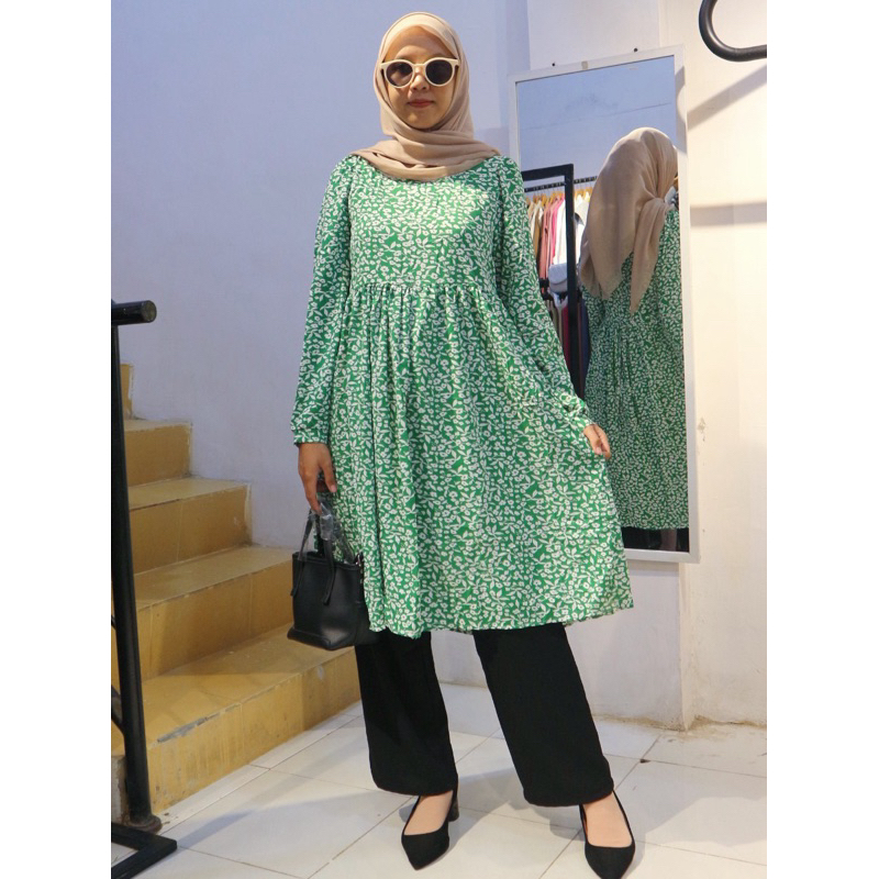 TUNIK BUNGA VINTAGE BKK ALA GAYA KOREA
