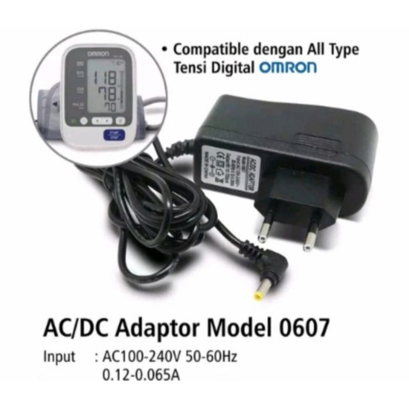 TERBARU OMRON Tensimeter Adaptor 6V Use Alat Tensi Omron 6Volt DC Output