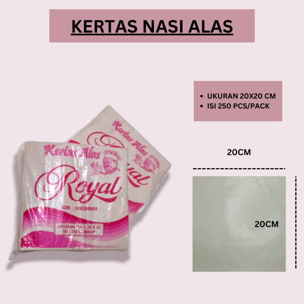 

DASYAT Kertas nasi Uk 2x2 Kertas bungkus Nasi Kotak