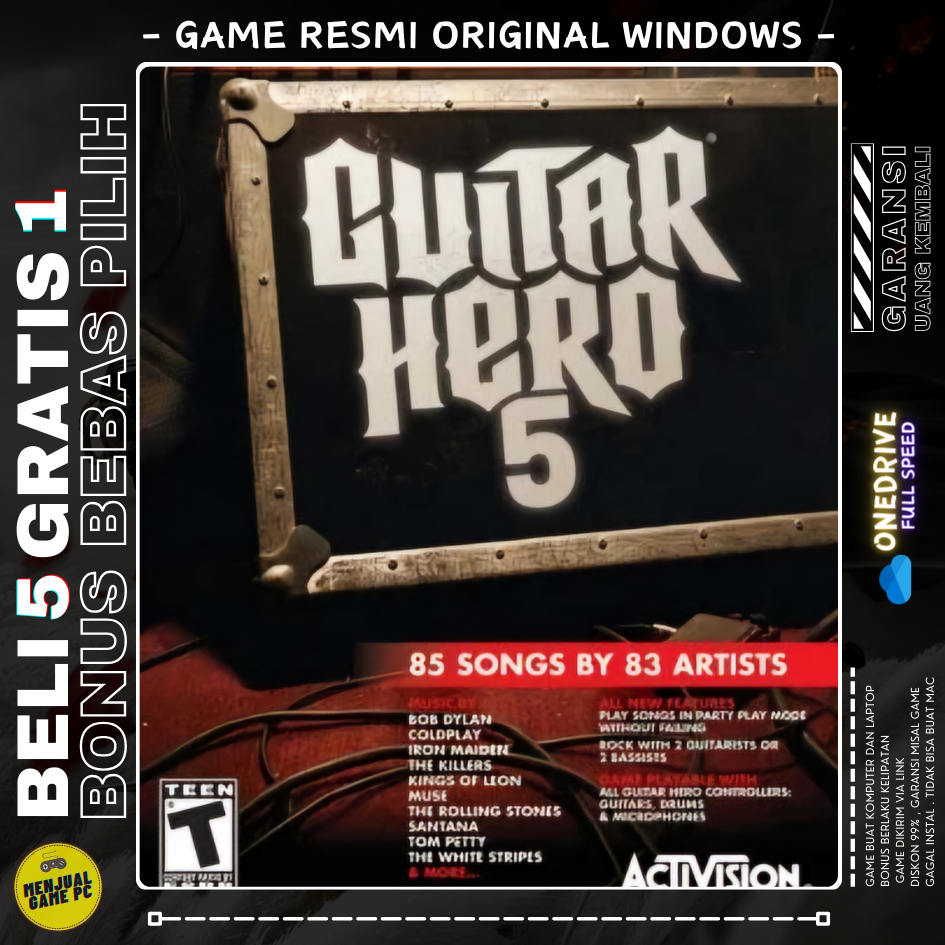 GUITAR HERO 5 - GAME LAPTOP - GAME PC - GAME KOMPUTER - LINK DOWNLOAD - ORIGINAL WINDOWS