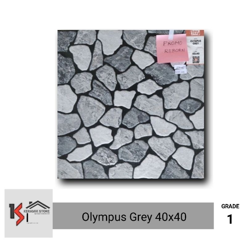 keramik 40x40 batu alam kasar keramik lantai 40x40 asia olympus grey
