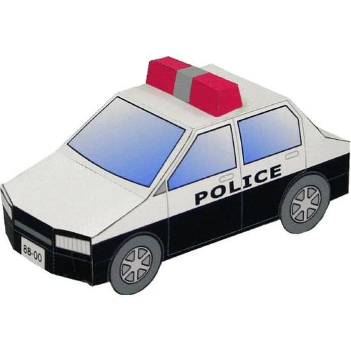 Papercraft Kendaraan Mobil Patroli Polisi DIY