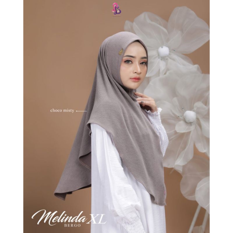 Linalivia Hijab Daily Bergo Knit premium MELINDA size jumbo