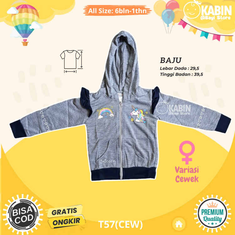 Jaket Anak Cewe Exist  6 Bulan - 1 Tahun