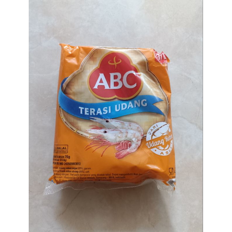 

ABC TERASI UDANG 76G ISI 20 SACHET