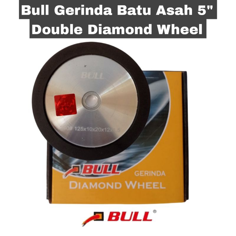 Bull Gerinda Batu Asah 5" Double | Diamond Wheel 5" Dua Sisi