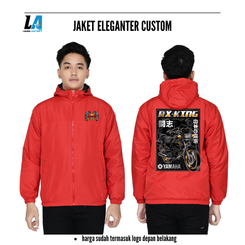 Jaket Eleganter Parasut Custom Pria Wanita Logo RX KING