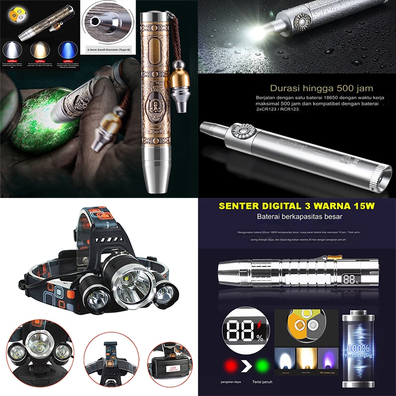 SENTER TURBO / Flashlight TURBO nitecore gem8 senter 3 warna UV ungu kuning putih super terang BERGA