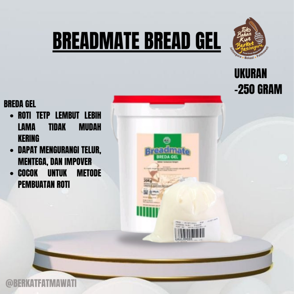 

BREADMATE BREAD GEL MERO CRUMB SOFTENER PELEMBUT ROTI / PELEMBUT ROTI TAHAN LAMA / BREDA GEL PELEMBUT DONAT 250 GR