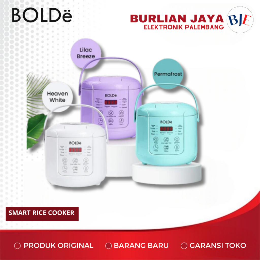 BOLDe SMART LESS SUGAR DIGITAL RICE COOKER PALEMBANG SMART DIGITAL RICE COOKER