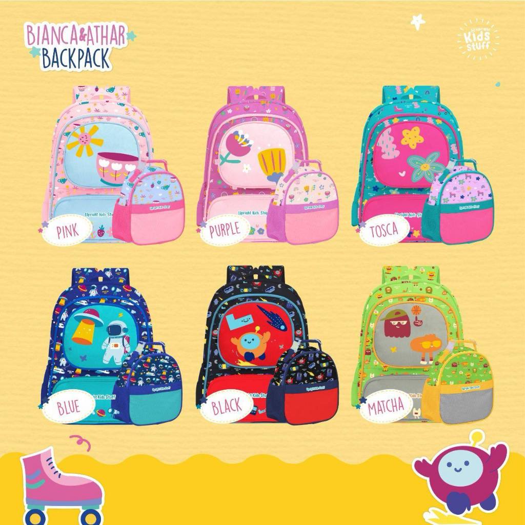 Stock Bianca Athar Backpack and Lunch Bag by Upright Kids Stuff