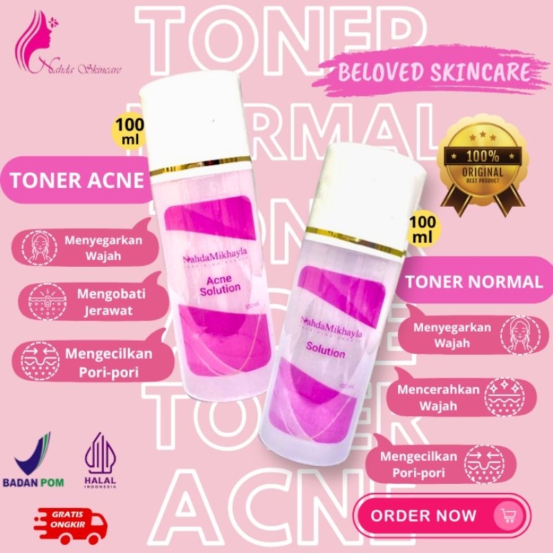 Toner Nahda Skincare  Normal & Acne  100ml - Pembersih Wajah