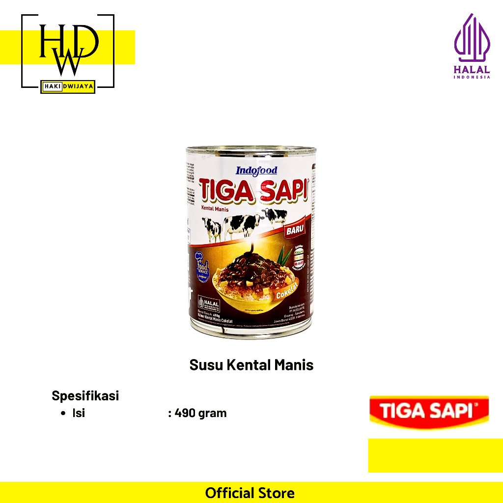 

[490gr] Susu Kental Manis Tiga Sapi Coklat