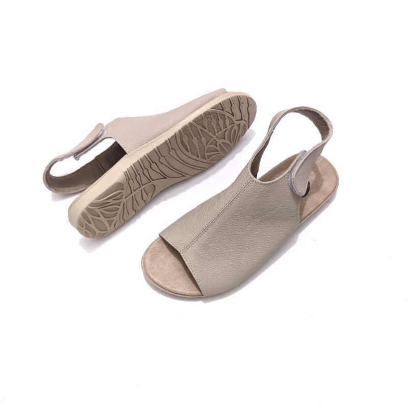 Sandal Wanita Kulit Asli Sandal Teplek Tali Belakang