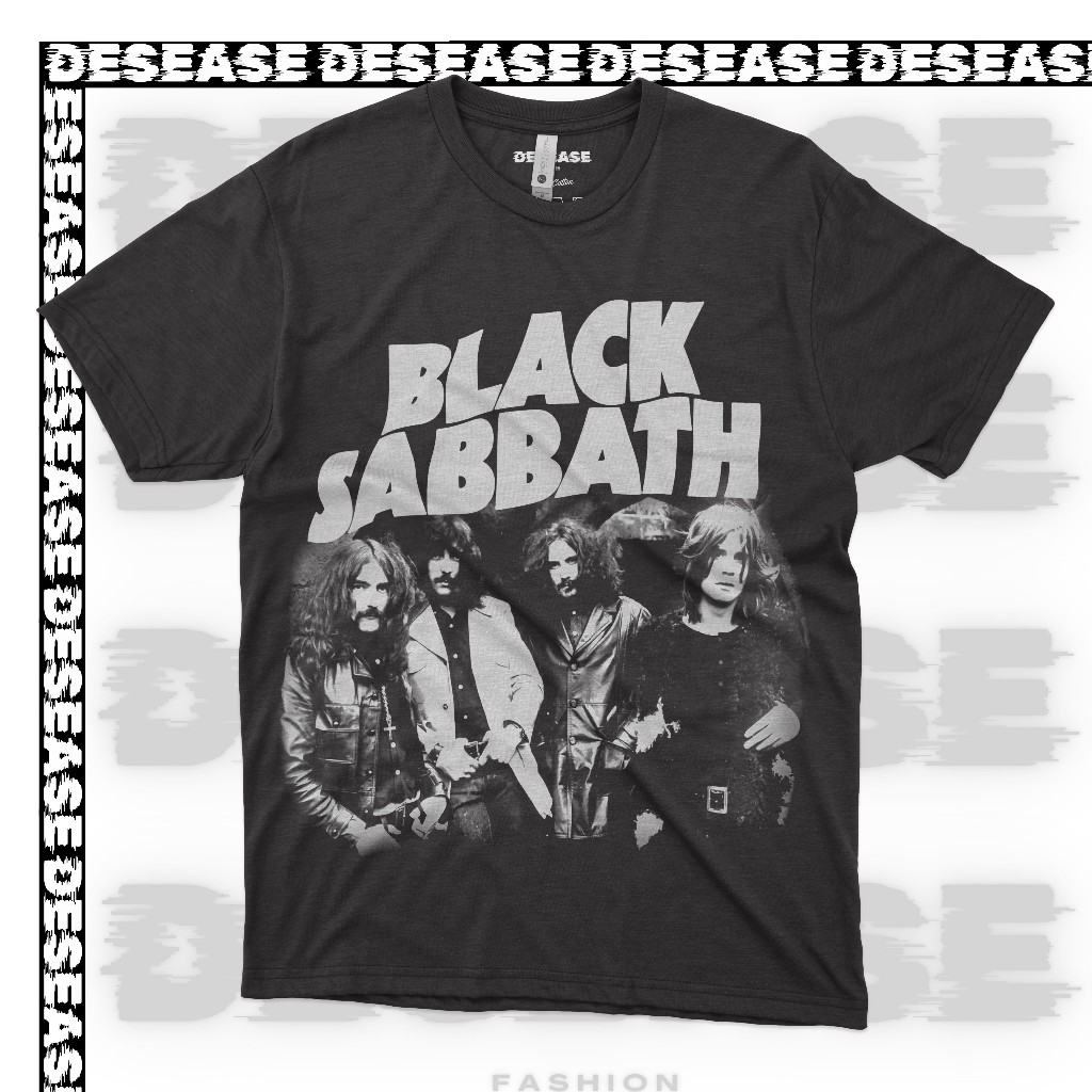 Black Sabbath T Shirt - Kaos Band black Sabbath - Kaos Band Pria Wanita 24s - Desease