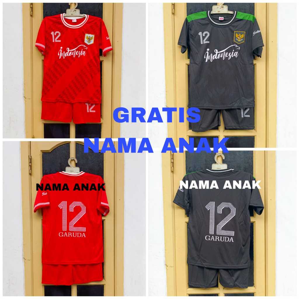 SETELAN BAJU BOLA TIMNAS INDONESIA/JERSEY TIMNAS INDONESIA HITAM MURAH