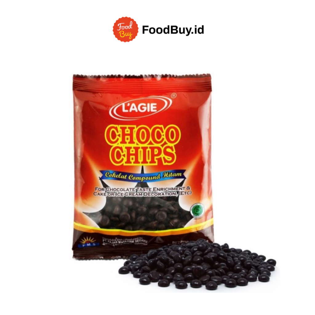 

Lagie Choco Chips Cokelat Compound Hitam 45gr