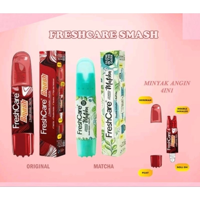 Freshcare Fresh care SMASH Minyak Angin Aroma Therapy Double Inhaler + Roll ON 8ml Inheler Aroma Ter