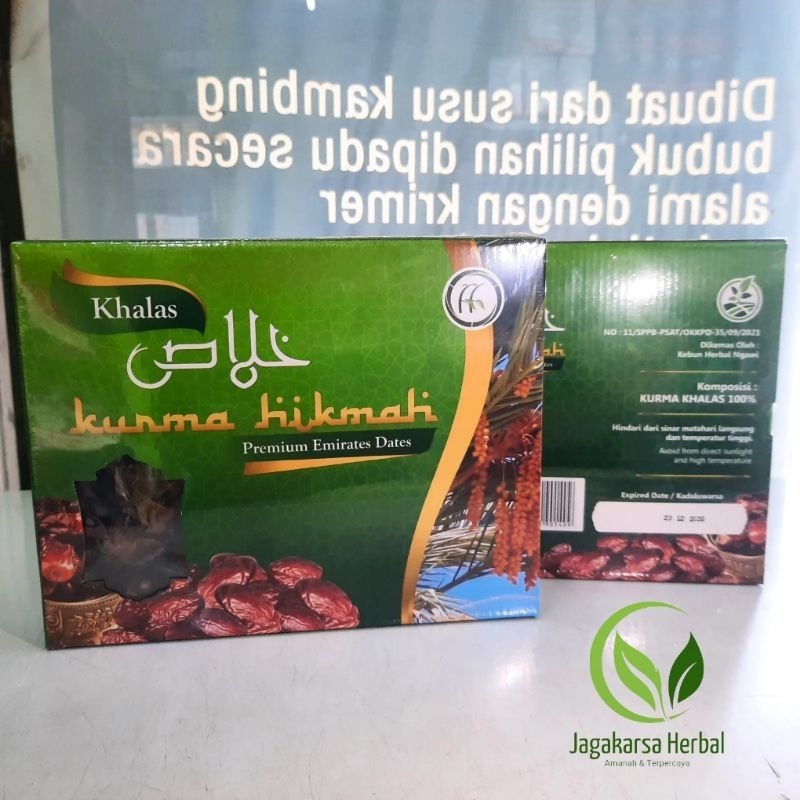 

Kurma Khalas Hikmah 1 Kg | Kurma Kholas Hikmah Premium Tekstur Empuk, Lembut,Legit rasa Manis Original