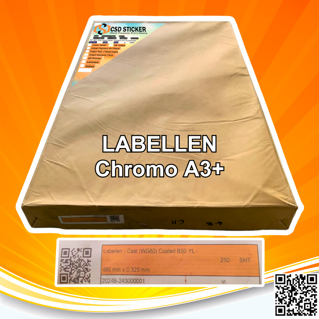 

Labellen Sticker Chromo A3+ Stiker Kromo/Bontak Eco Glossy - PACK