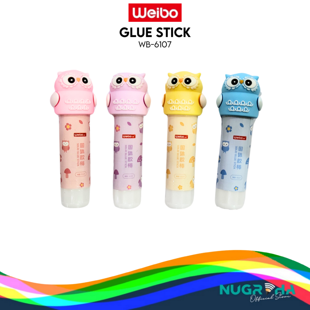 

WEIBO 6107 LEM STIK GLUE STICK 8GR KERING LEM KERTAS OWL