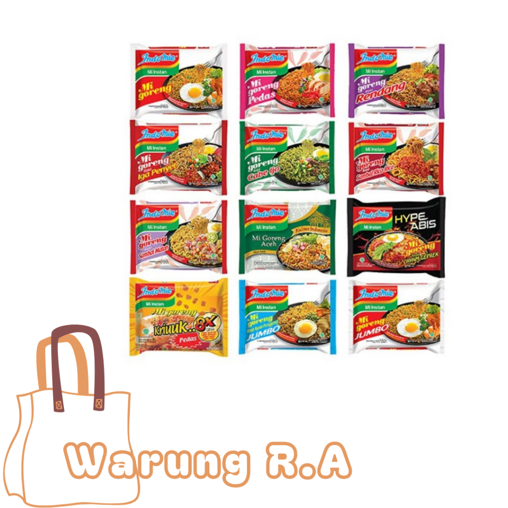 

Mie Instan Indomie Rebus Goreng Ayam Bawang / Aceh / Empal Gentong dll