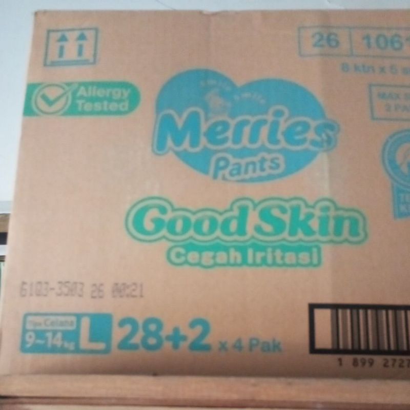 MERRIES L28+2 1 KARTON MURAH