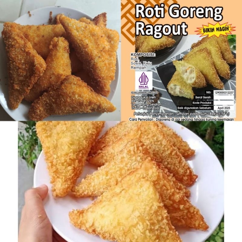 

Roti Goreng Frozen Aneka Rasa (coklat, cokju, ragut, ayam) 5pcs/ frozen food beku cemilan beku