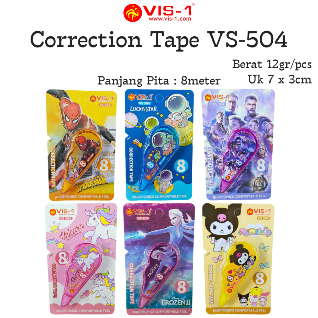 

[PGO] Correction Tape / Tipe Ex Kertas / Correction Tape Fancy Karakter