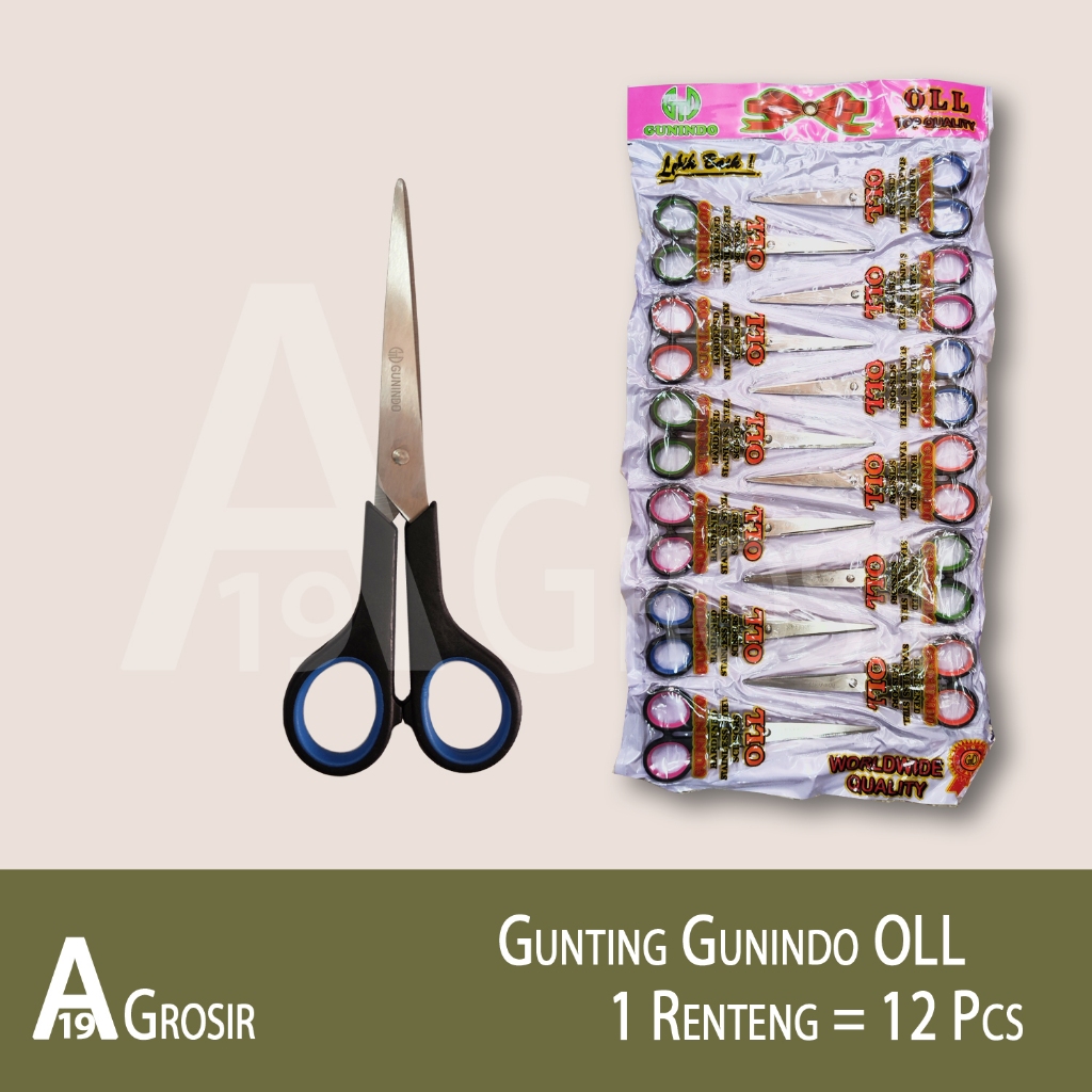 

(1RENTENG=12PCS) Gunting Kertas GUNINDO OLL