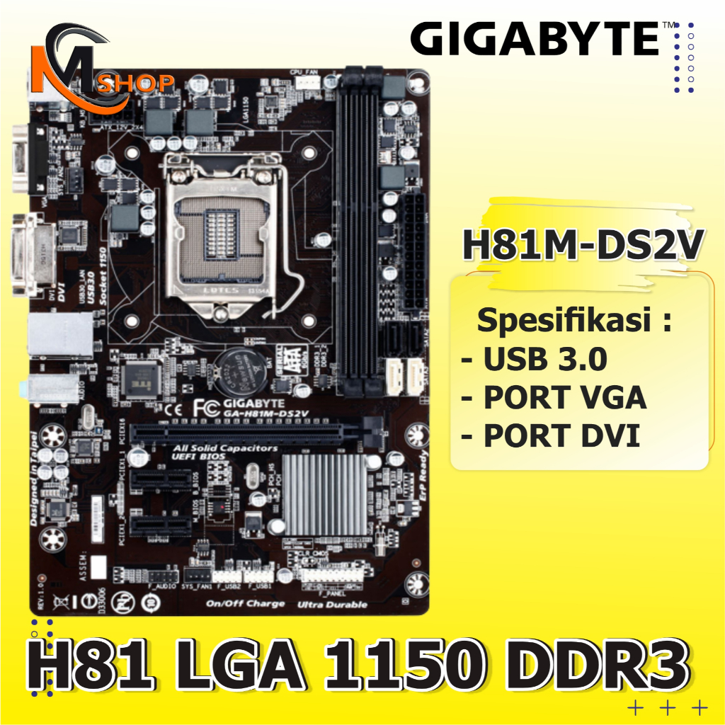 Motherboard Mainboard Mobo Intel H81 Haswell Socket 1150 DDR3 Gigabyte