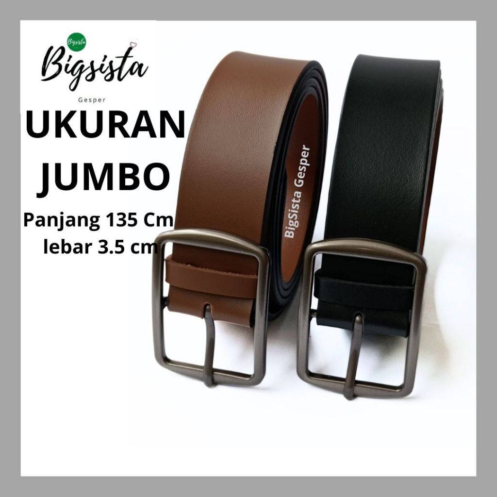 Ikat Pinggang Ukuran Jumbo Unisex Gesper Cowok dan Cewek Belt Wanita Big Size
