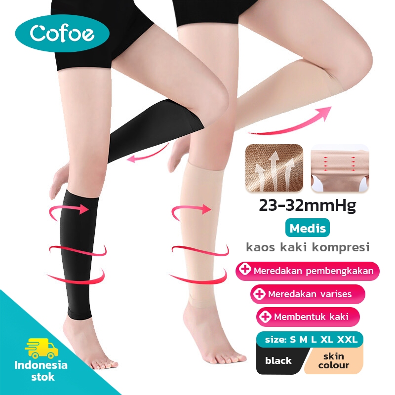 Medical Compression Stocking Varises Compression ⅱ Stoking Kompresi Impor Open Ankle Wanita Pria