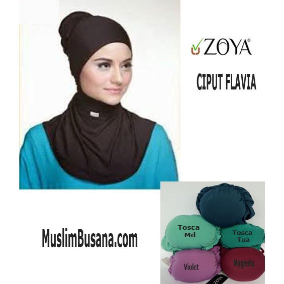 ZOYA Ciput Flavia Besar  Aksesories Hijab ORI 100% [ Warna : Violet ]