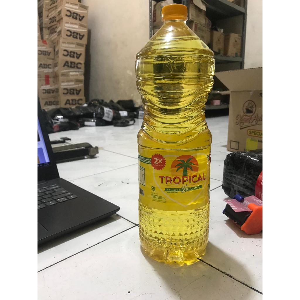 

tropical 2liter minyak goreng kemasan botol 2x penyaringan