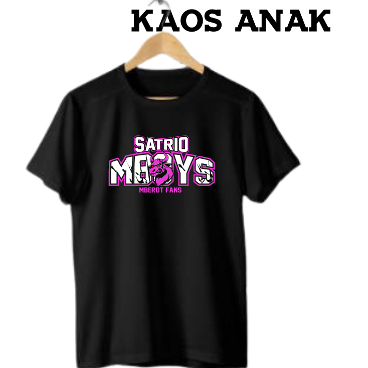 KAOS SATRIO MBOYS kaos anak bantengan kaos anak mberot pasukan mberot bantengan hitam