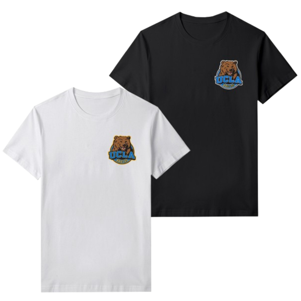 T Shirt Kaos Ucla Bruins Pria Wanita Lengan Pendek Cotton Combed 30s